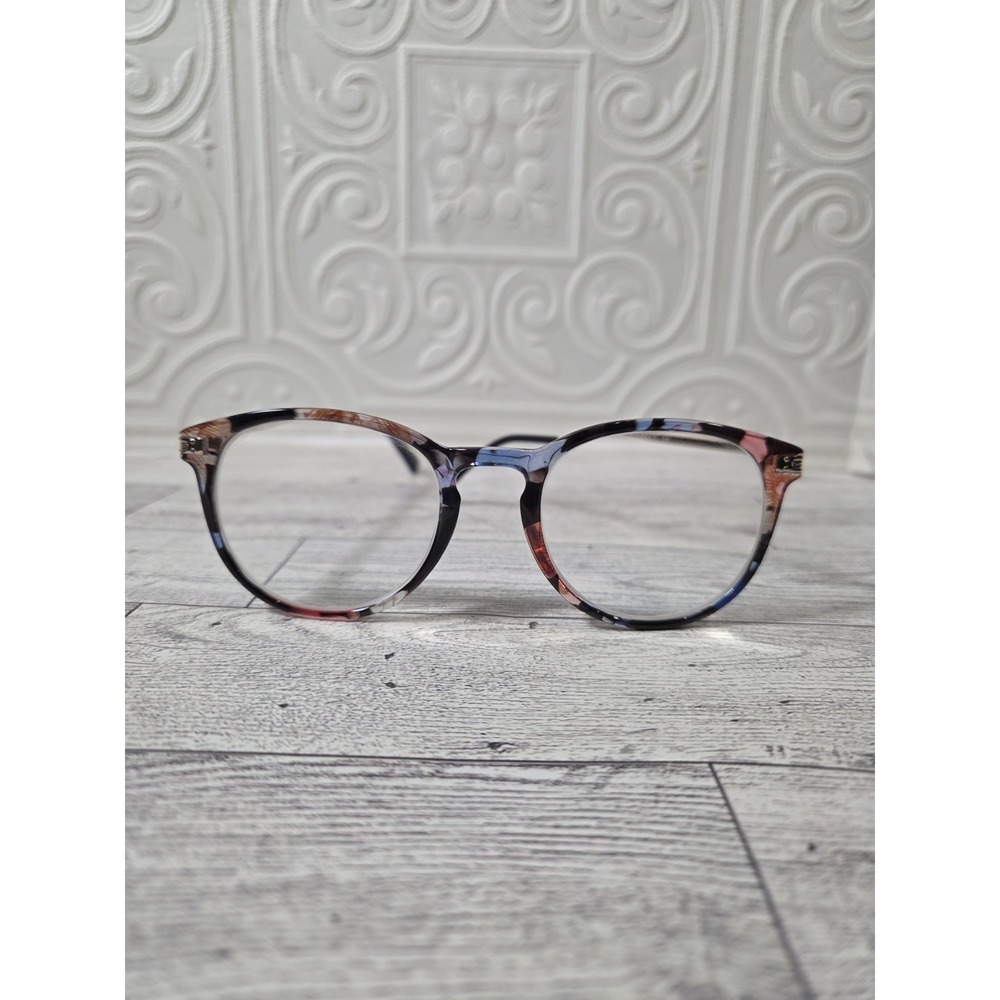 Muse Round Blue Floral Eyeglass Frames